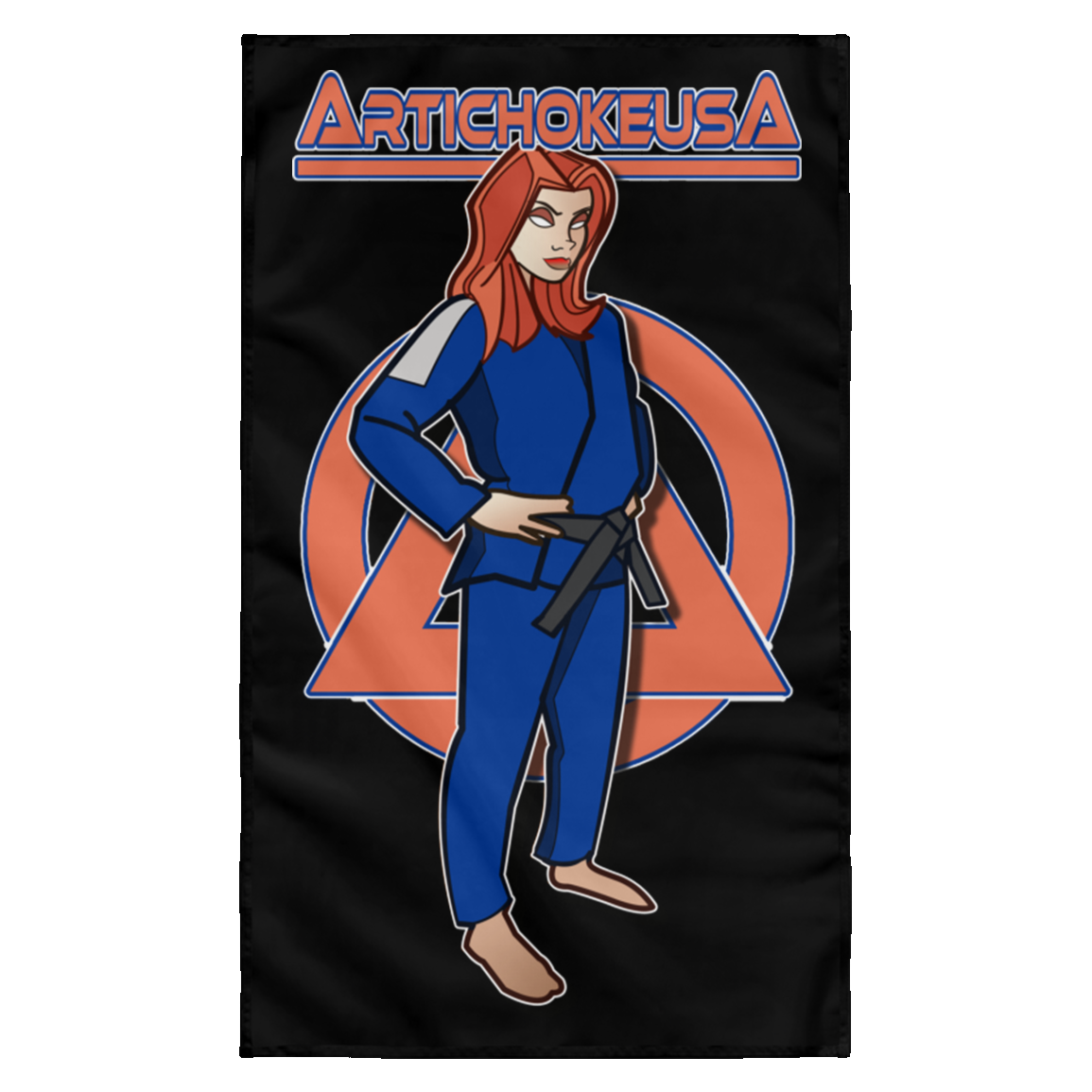 ArtichokeUSA Character and Font design. Let's Create Your Own Team Design Today. Amber. Wall Flag