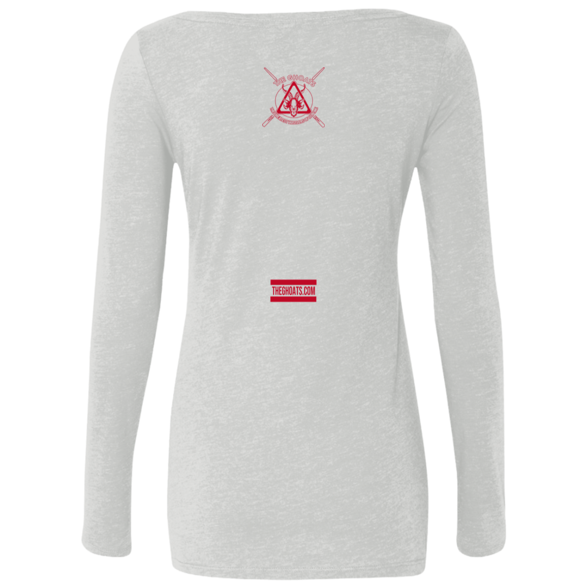 The GHOATS Custom Design. #29 run 8 9 10 ball. Ladies' Triblend LS Scoop