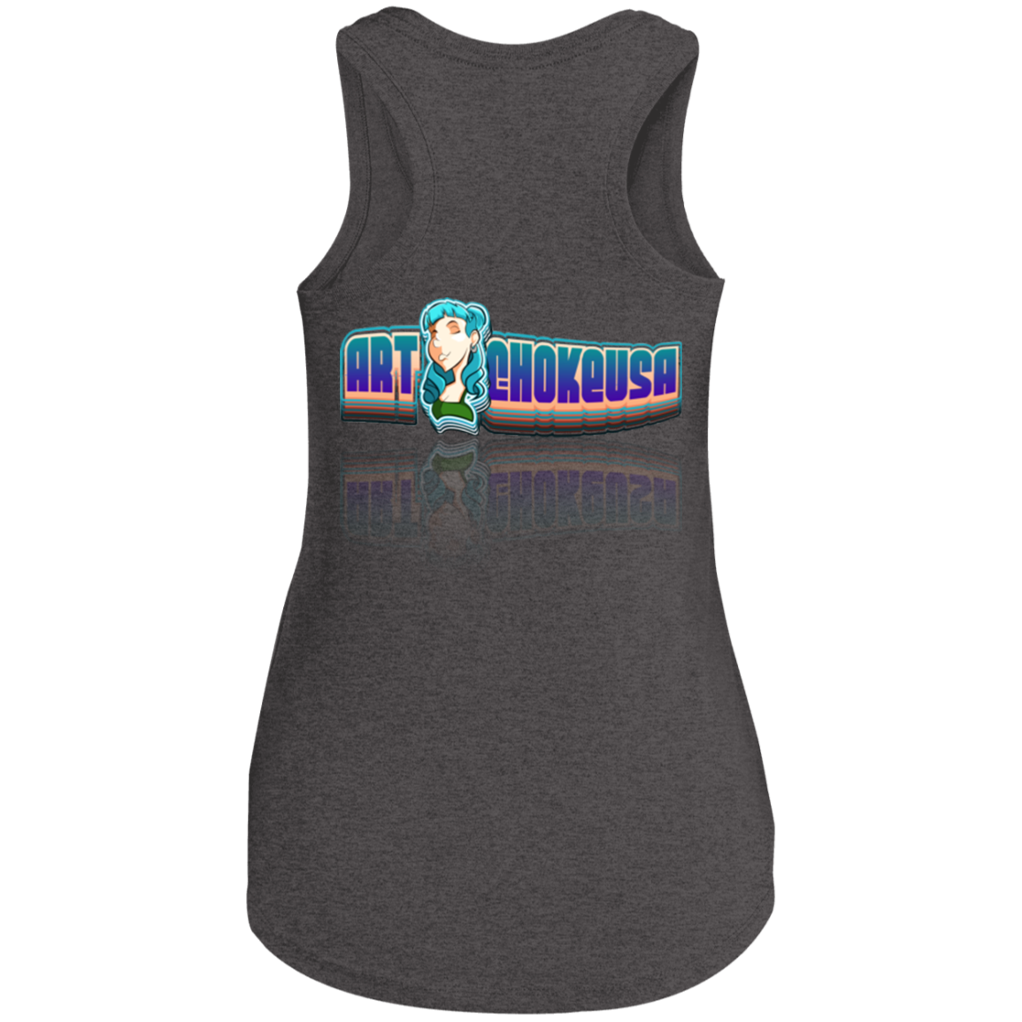 ArtichokeUSA Characters and Fonts. "Shelly" Let’s Create Your Own Design Today. Ladies' Tri Racerback Tank