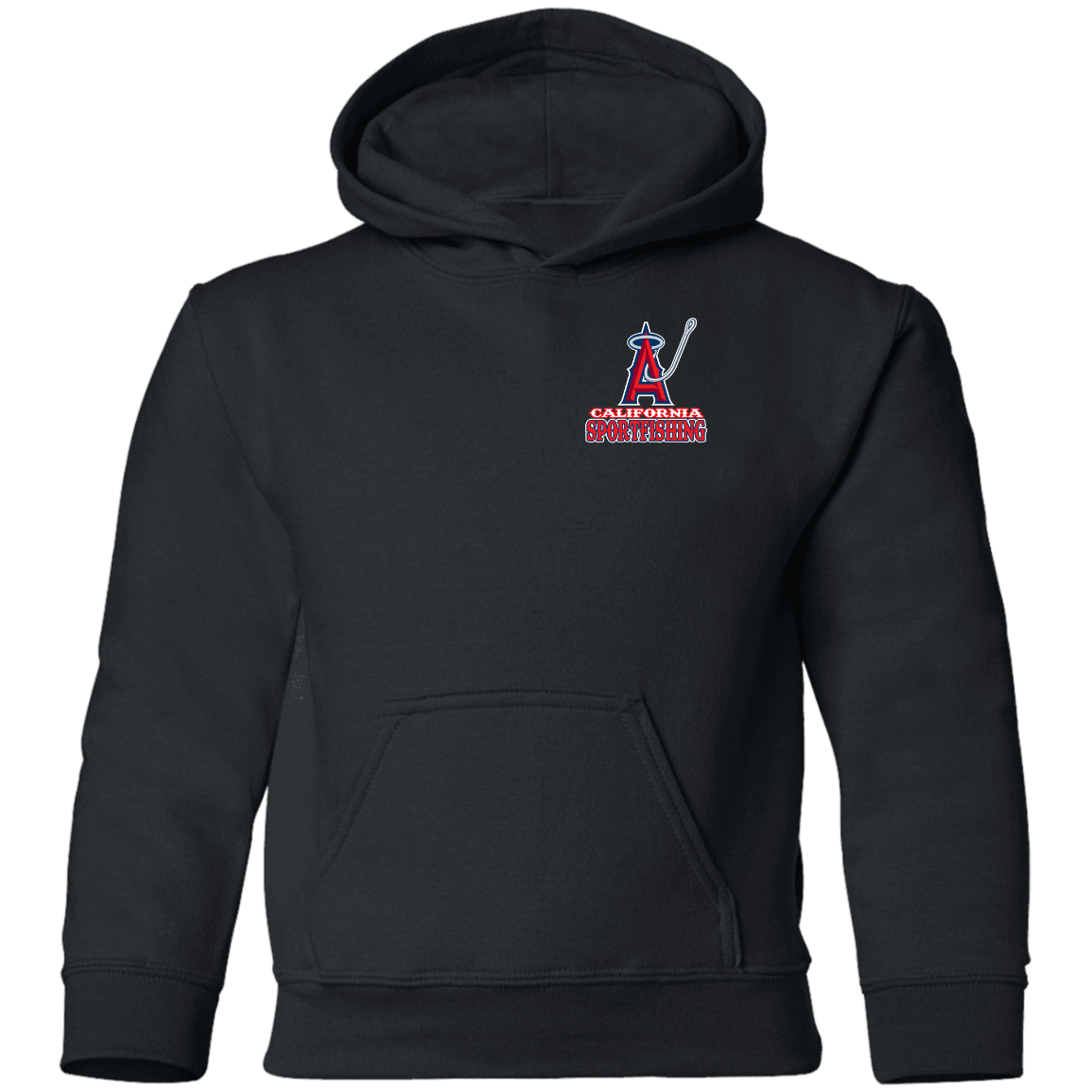 ArtichokeUSA Custom Design. Anglers. Southern California Sports Fishing. Los Angeles Angels Parody. Youth Pullover Hoodie