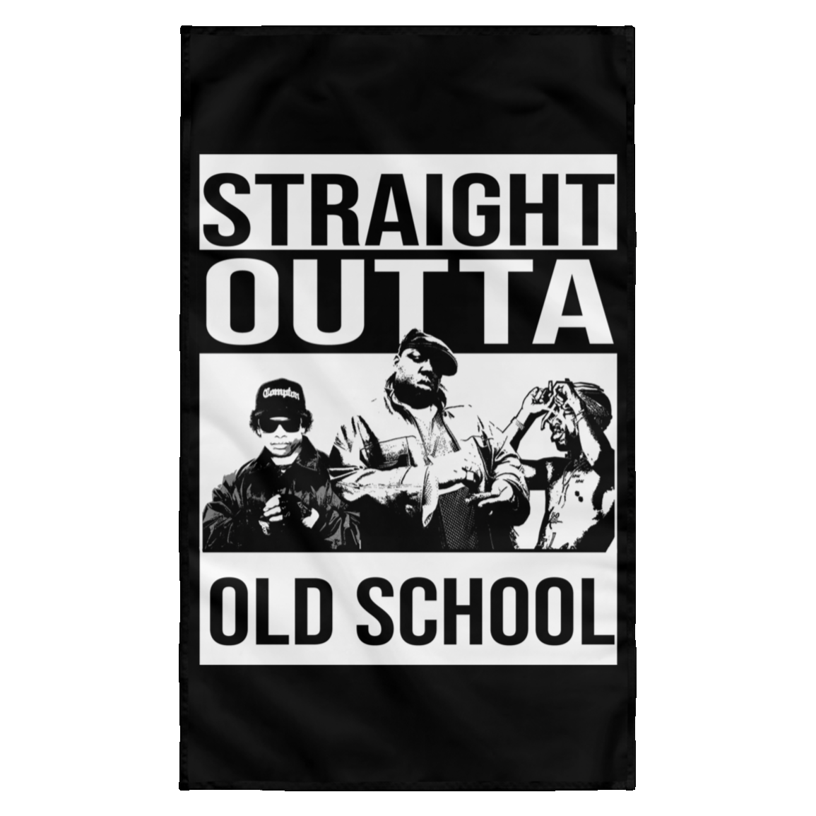 ArtichokeUSA Custom Design. Straight Outta Old School. The GOATs of Rap. Fan Art. Wall Flag