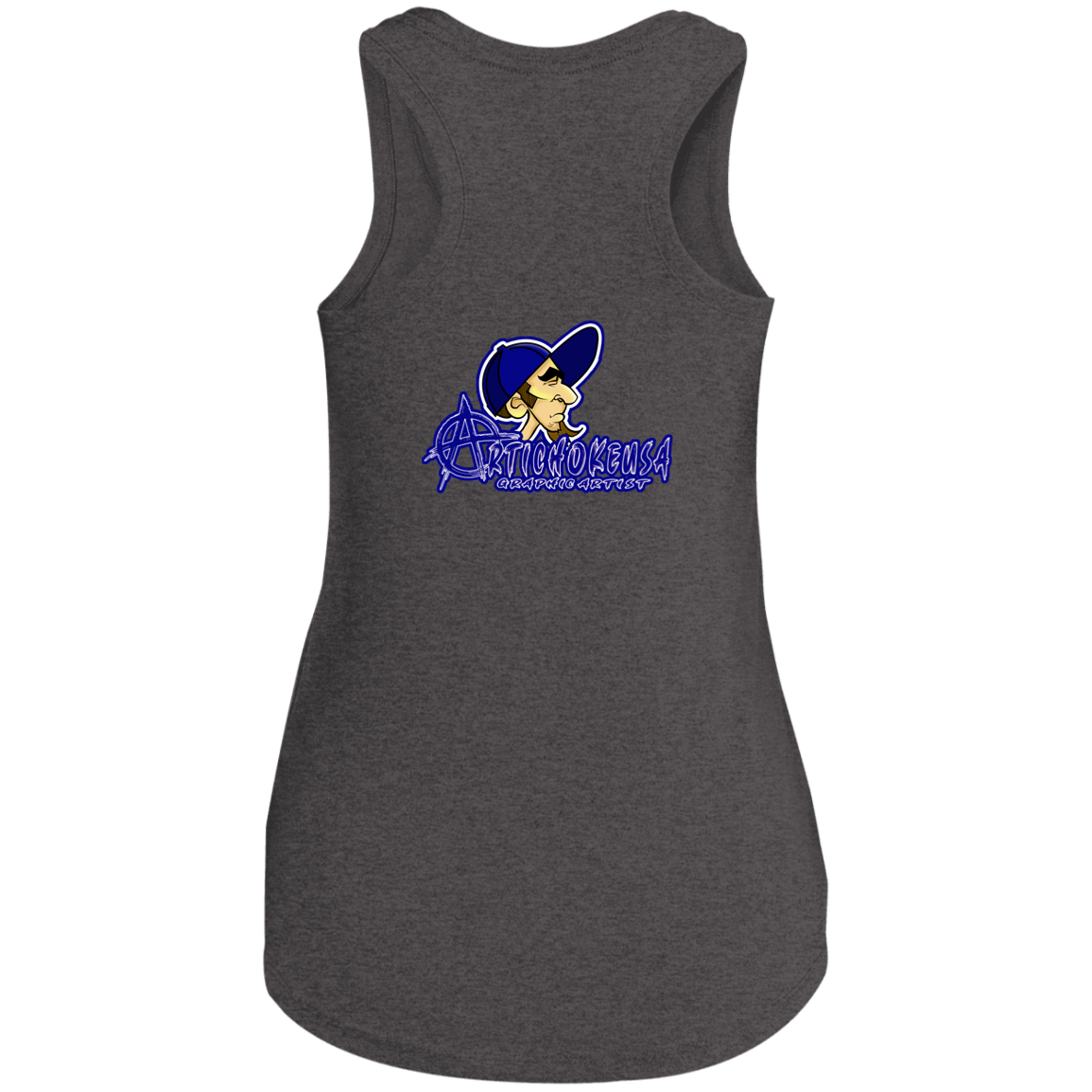 ZZ#20 ArtichokeUSA Characters and Fonts. "Clem" Let’s Create Your Own Design Today. Ladies' Tri Racerback Tank