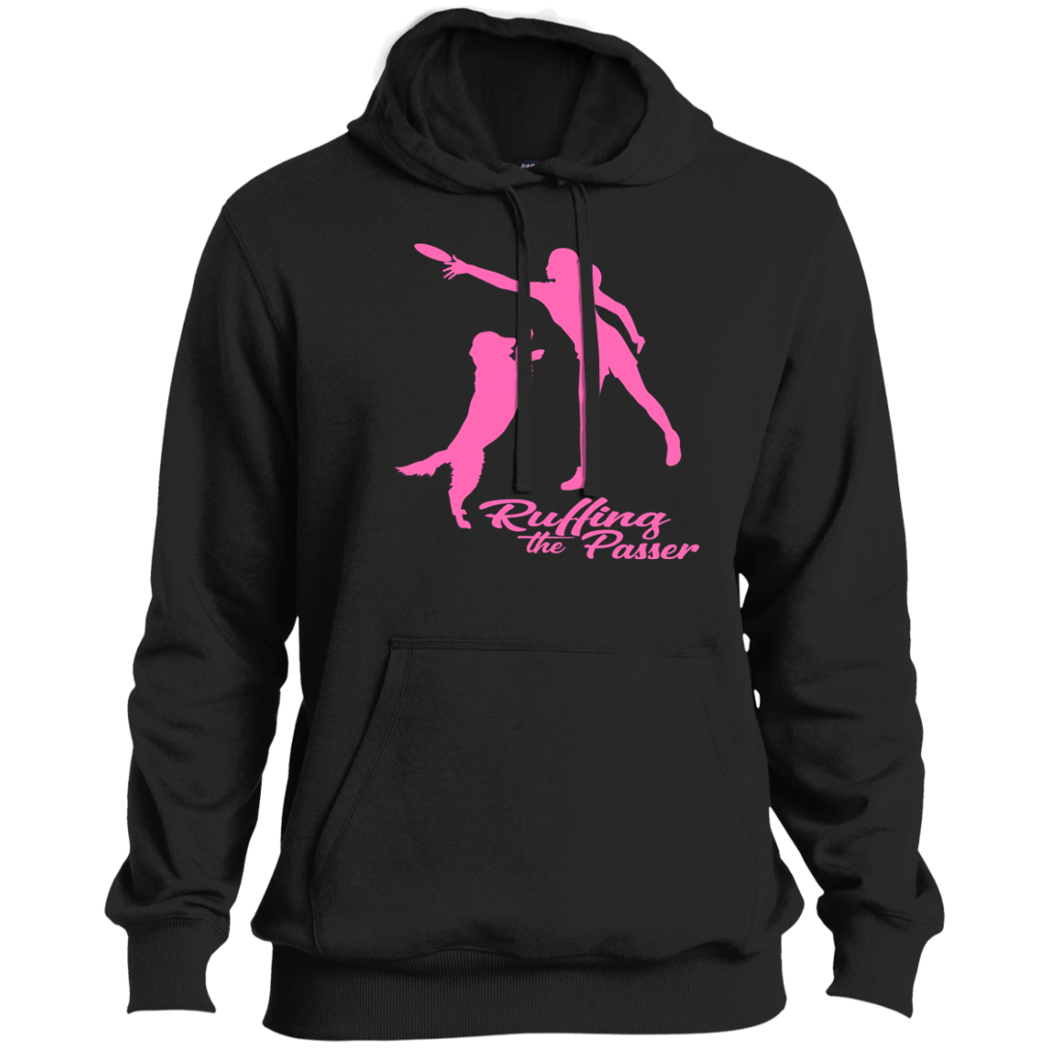 ArtichokeUSA Custom Design. Ruffing the Passer. Labrador Edition. Female Version. Tall Pullover Hoodie
