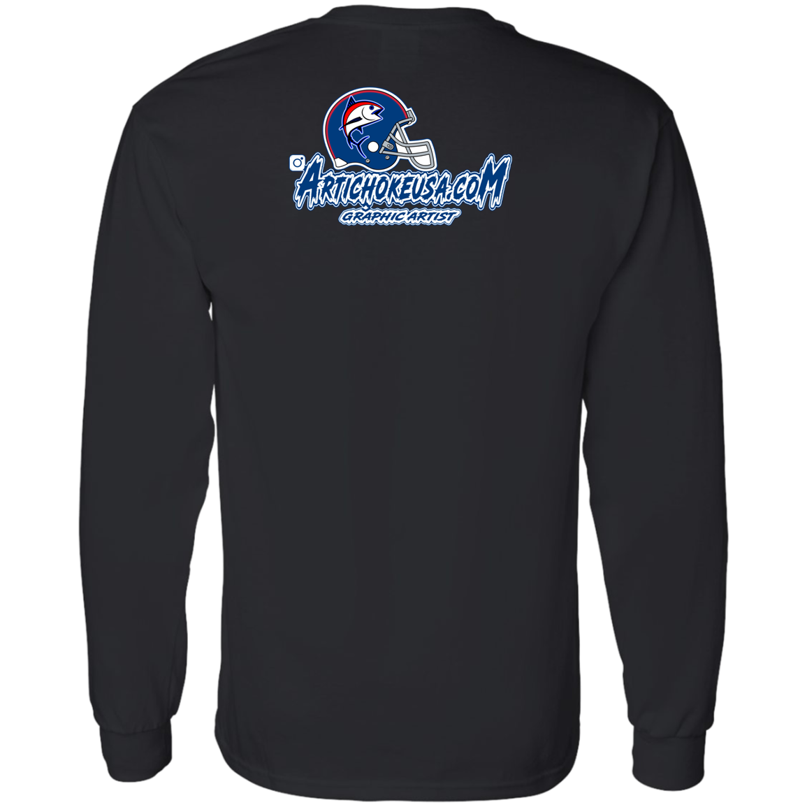 ArtichokeUSA Custom Design. The Big Tuna. Bill Parcell Tribute. NY Giants Fan Art. LS T-Shirt 5.3 oz.