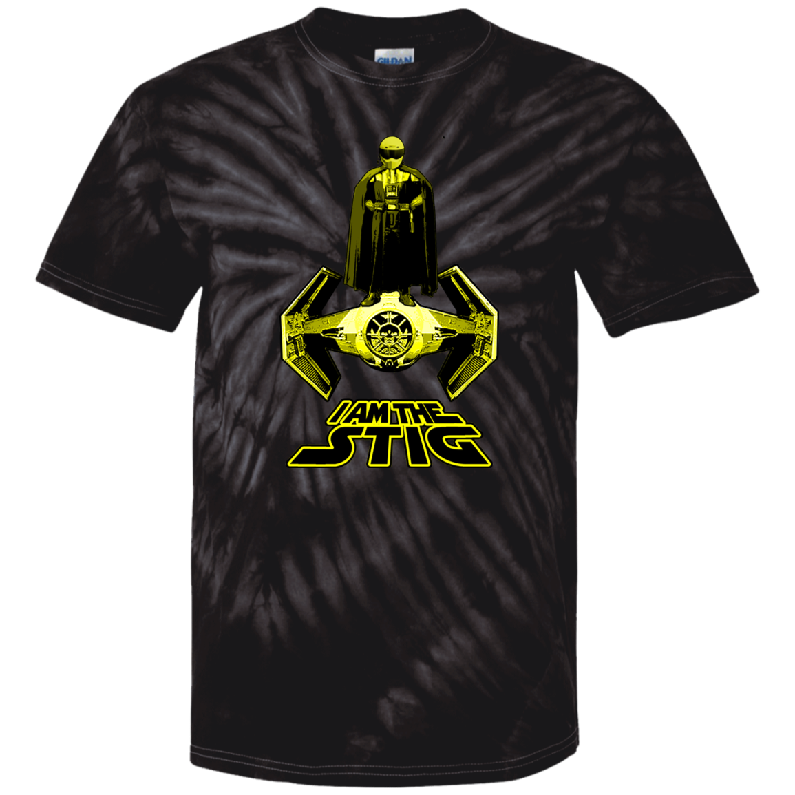ArtichokeUSA Custom Design. I am the Stig. Vader/ The Stig Fan Art. 100% Cotton Tie Dye T-Shirt