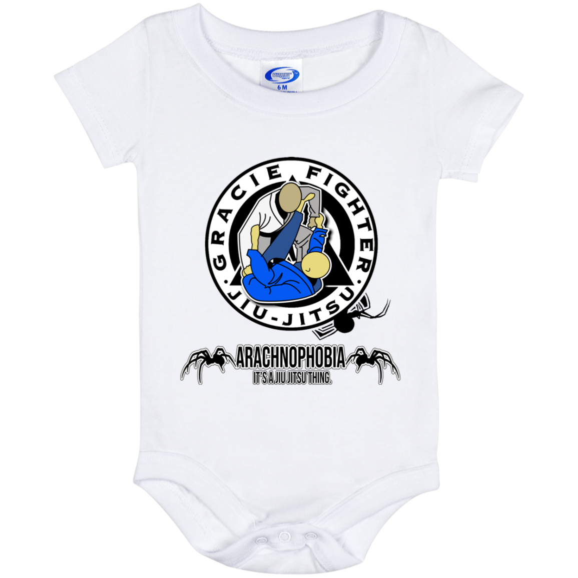 Artichoke Fight Gear Custom Design #1. Arachnophobia. It's A Jiu Jitsu Thing. Spider Guard. BJJ. Baby Onesie 6 Month