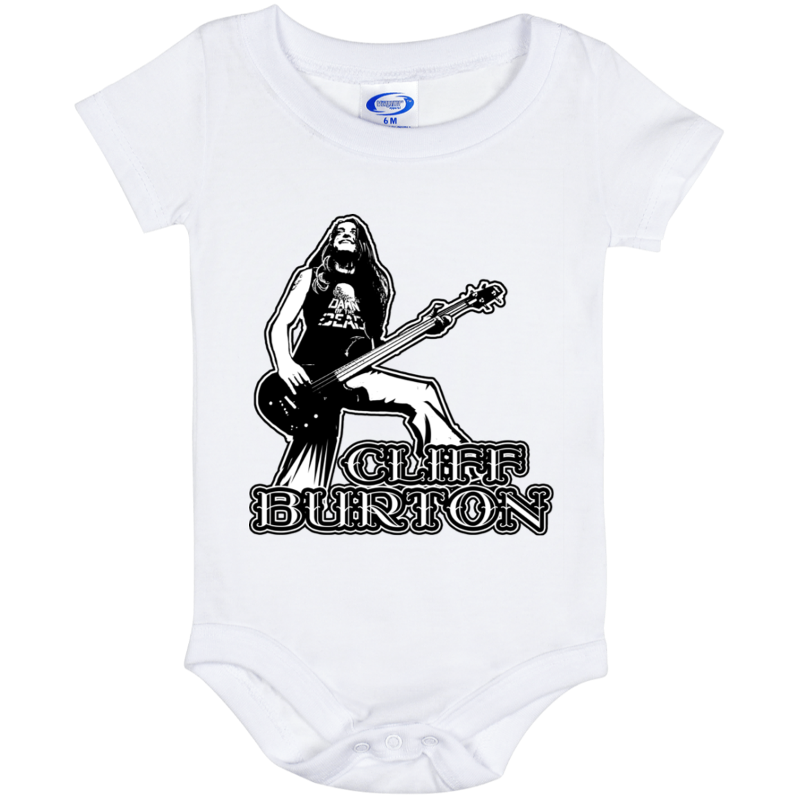 ArtichokeUSA Custom Design. Cliff Burton Tribute. Baby Onesie 6 Month