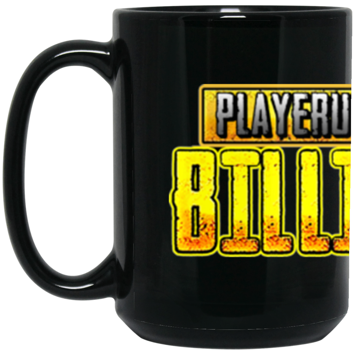 The GHOATS custom design #25. PlayersUnknown Billiards. PUBG Parody. Pool / Billiards. 15 oz. Black Mug
