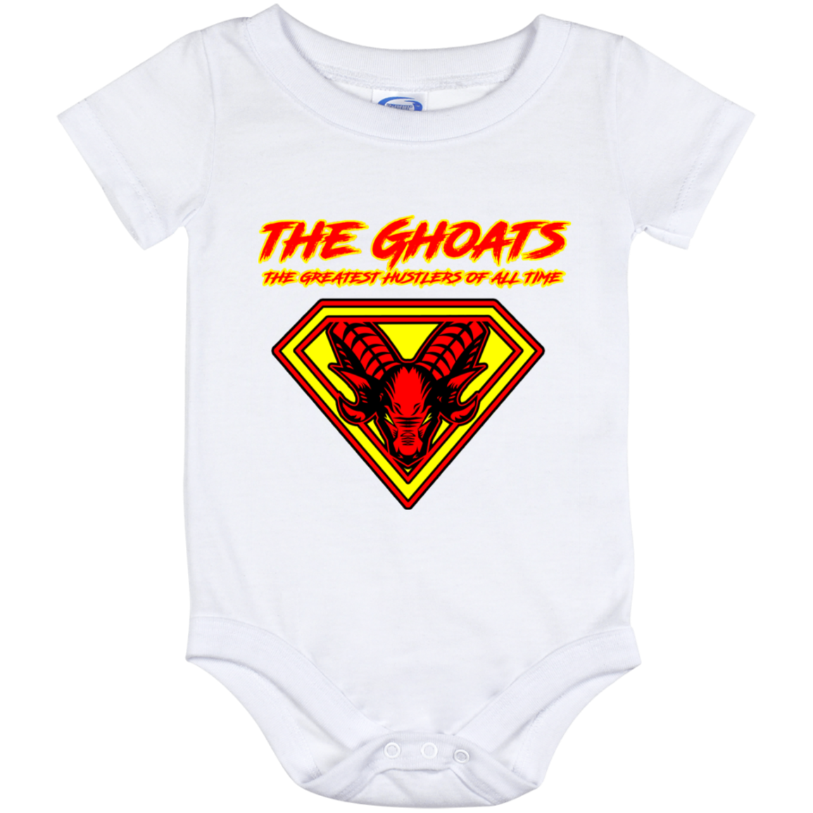 The GHOATS custom design. #0 Front and Back Design. Baby Onesie 12 Month