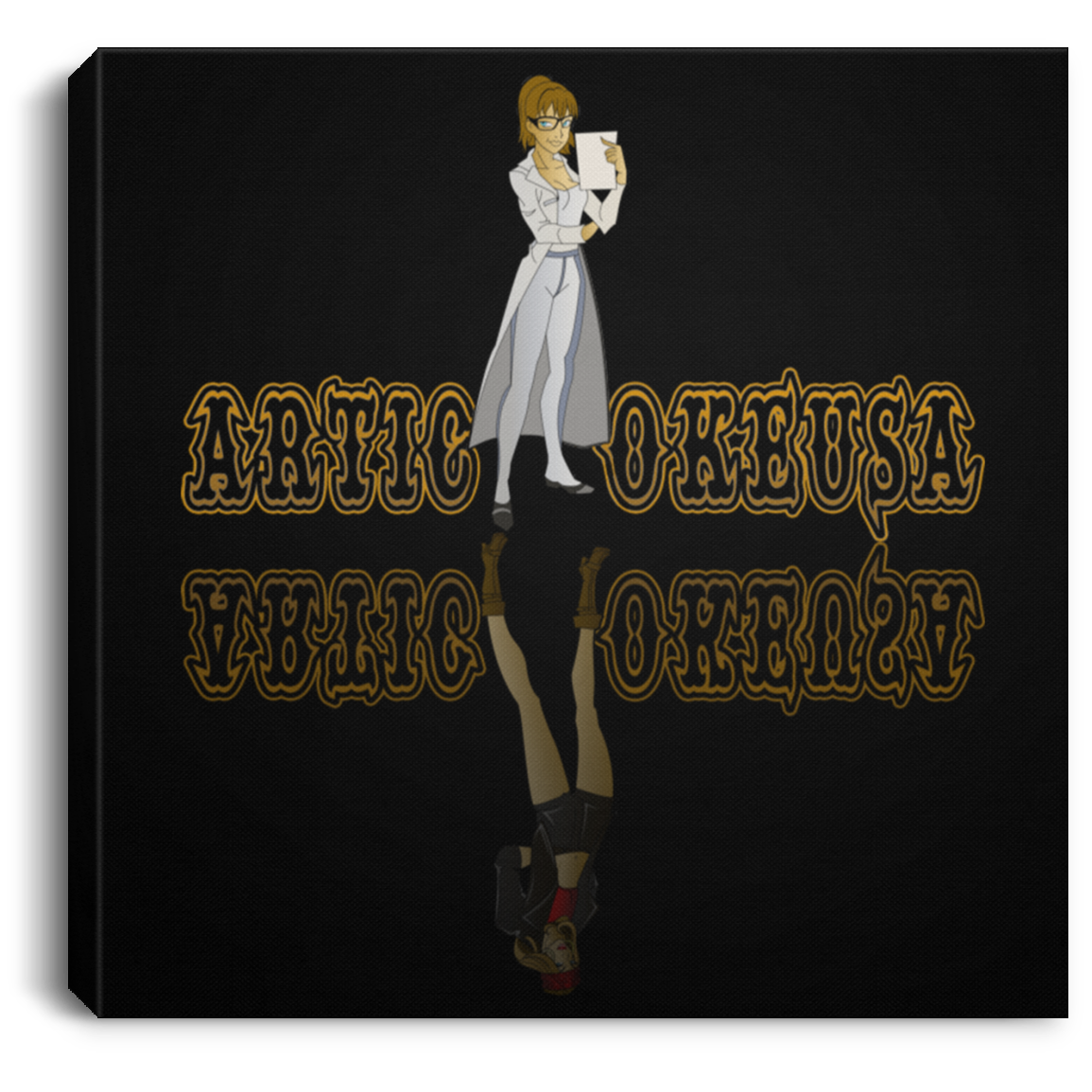 ArtichokeUSA Custom Design. Façade: (Noun) A false appearance that makes someone or something seem more pleasant or better than they really are. Square Canvas .75in Frame