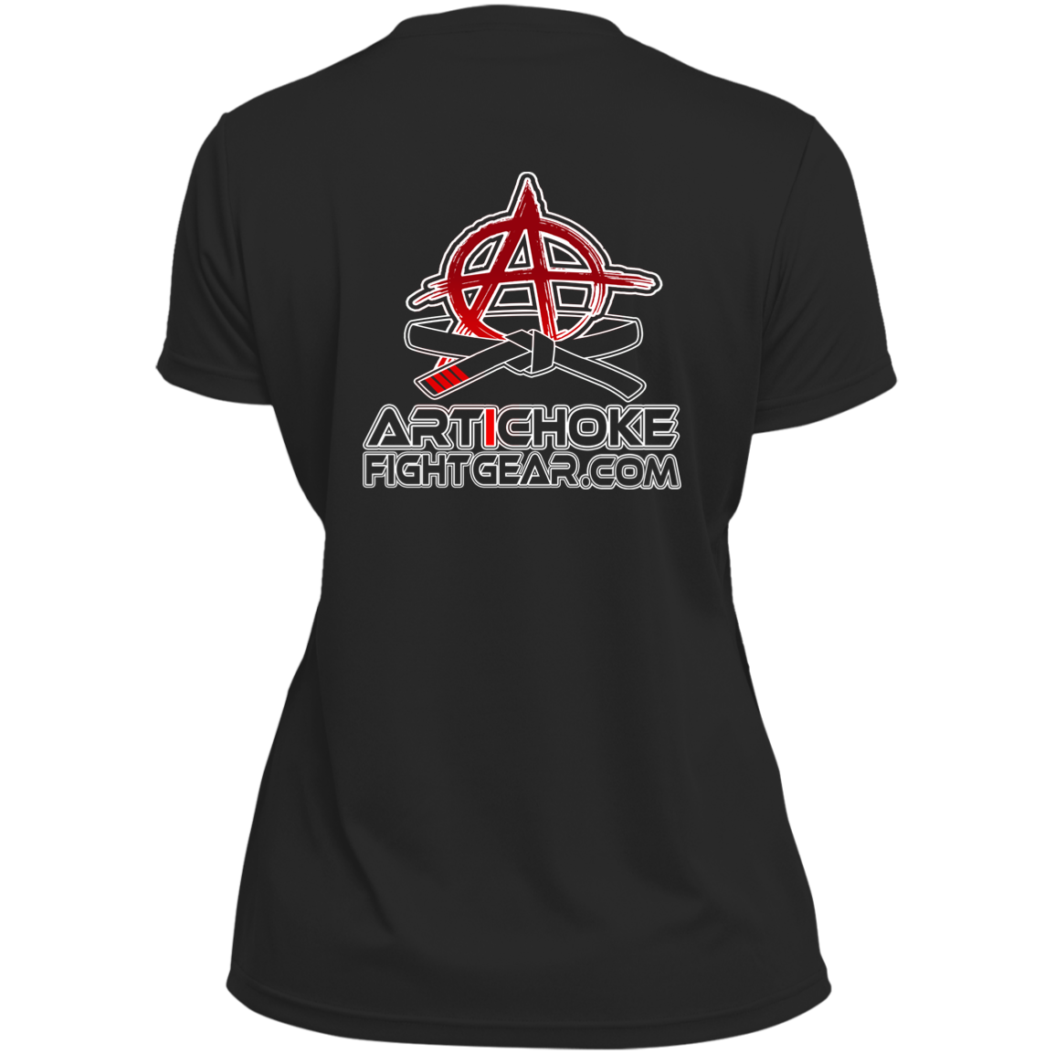 Artichoke Fight Gear Custom Design #8. Finish Him! Ladies’ Moisture-Wicking V-Neck Tee