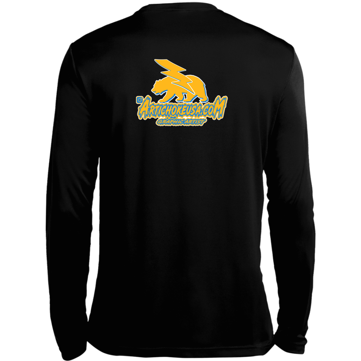 ArtichokeUSA Custom Design. Los Angeles Chargers Fan Art. Long Sleeve Moisture-Wicking Tee