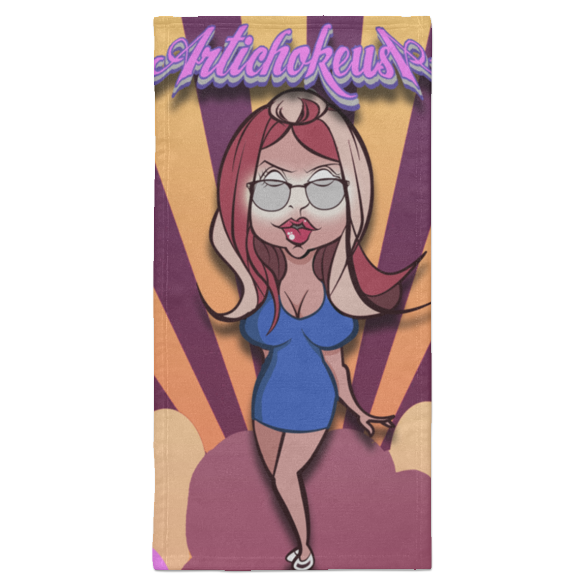 ArtichokeUSA Character and Font Design. Let’s Create Your Own Design Today. Blue Girl. Towel - 15x30