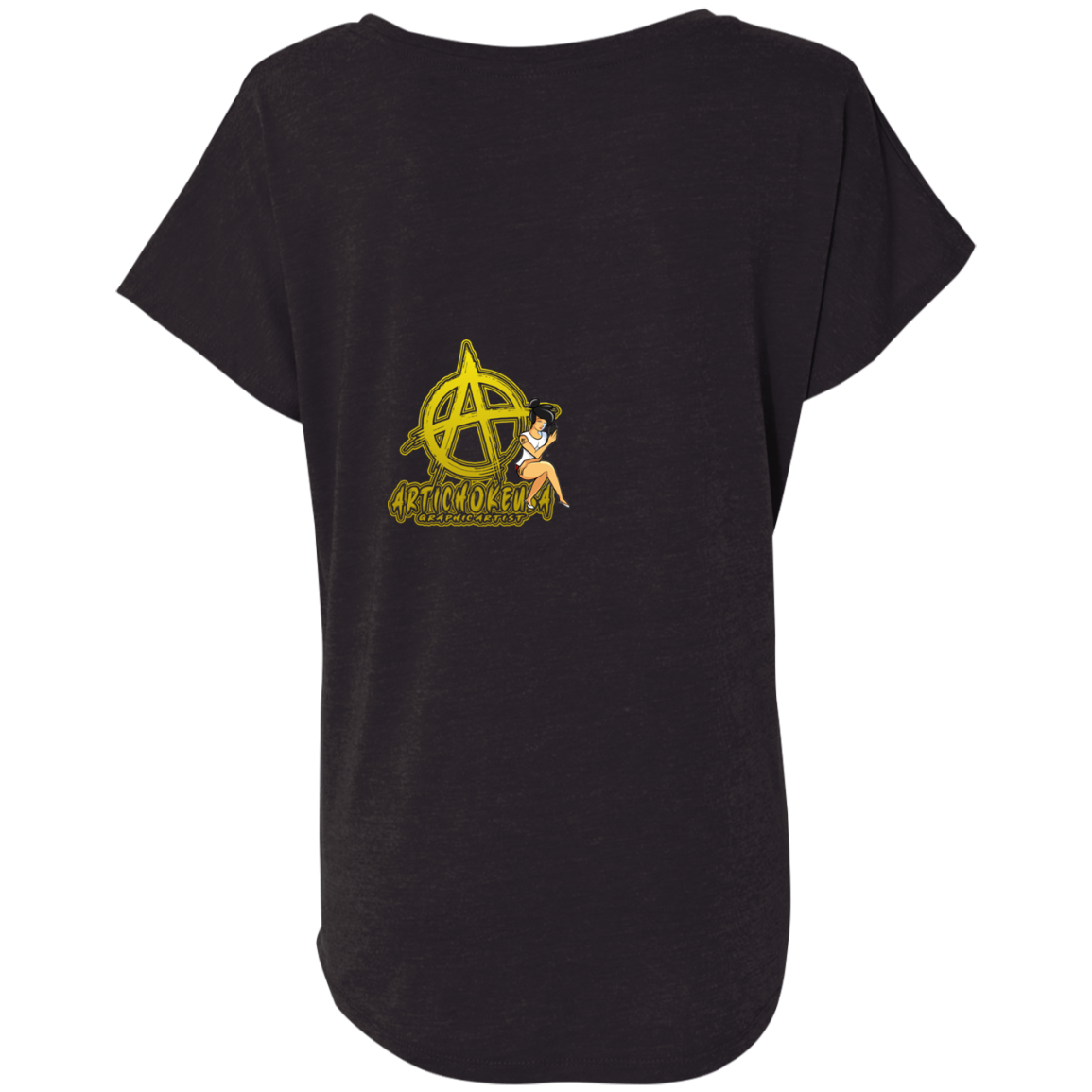 ArtichokeUSA Character and Font Design. Let’s Create Your Own Design Today. Betty. Ladies' Triblend Dolman Sleeve