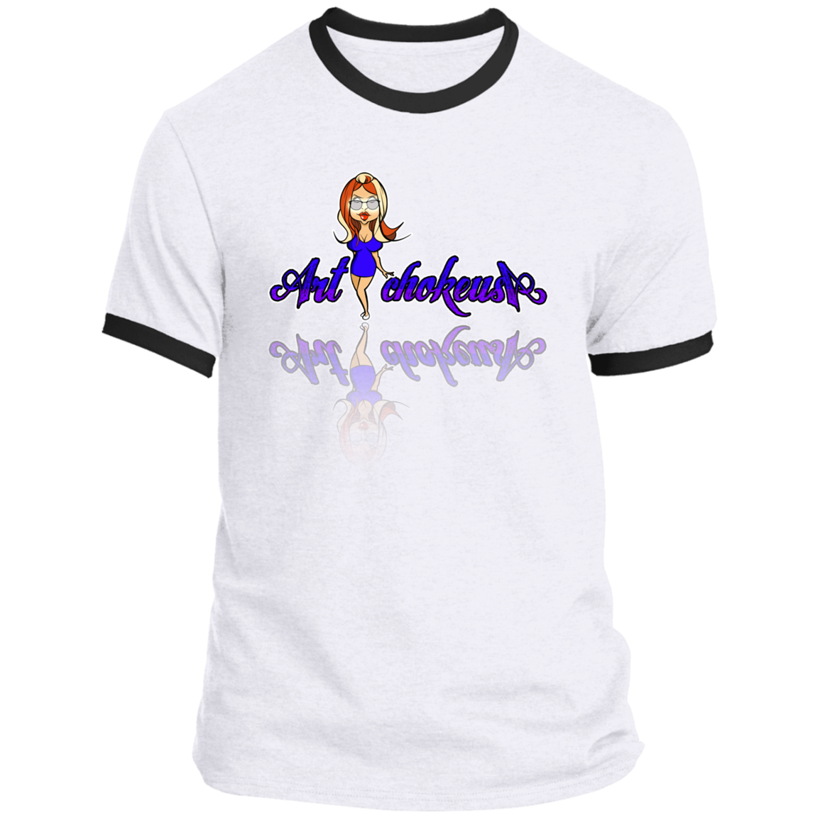 ArtichokeUSA Character and Font Design. Let’s Create Your Own Design Today. Blue Girl. Ringer Tee