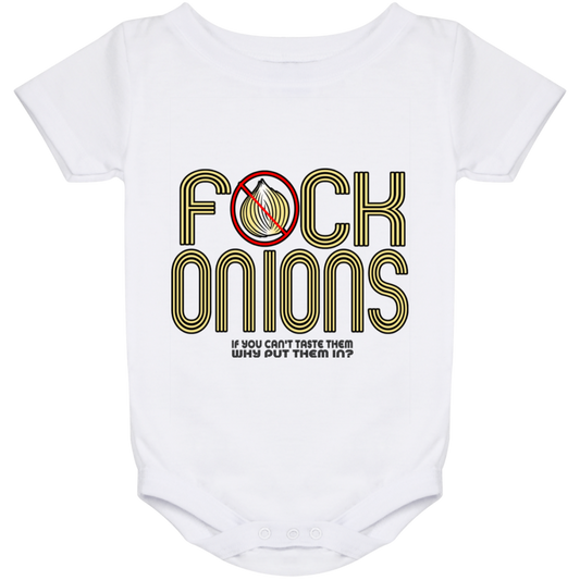 ArtichokeUSA Custom Design. Fuck Onions. Baby Onesie 24 Month
