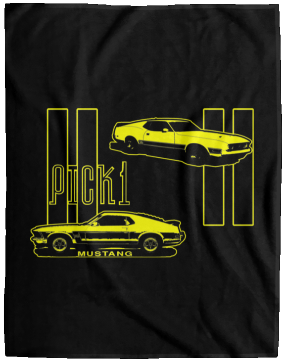 ArtichokeUSA Custom Design. Pick 1 Mustang. Mach 1 Mustang Parody. Cars. Cozy Plush Fleece Blanket - 60x80