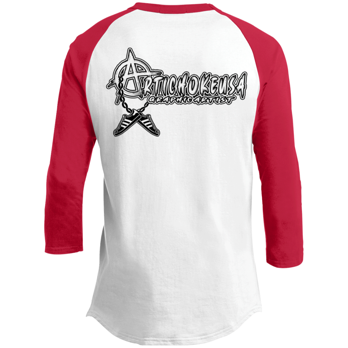 ArtichokeUSA Custom Design. Straight Outta Old School. The GOATs of Rap. Fan Art. 3/4 Raglan Sleeve Shirt