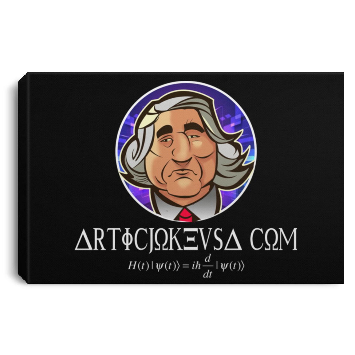 ArtichokeUSA Custom Design. Michio Kaku Fan Art. Landscape Canvas .75in Frame