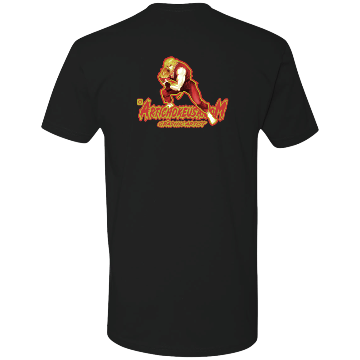 ArtichokeUSA Custom Design. Pho Ken Artichoke. Street Fighter Parody. Gaming. Men's Premium Short Sleeve T-Shirt