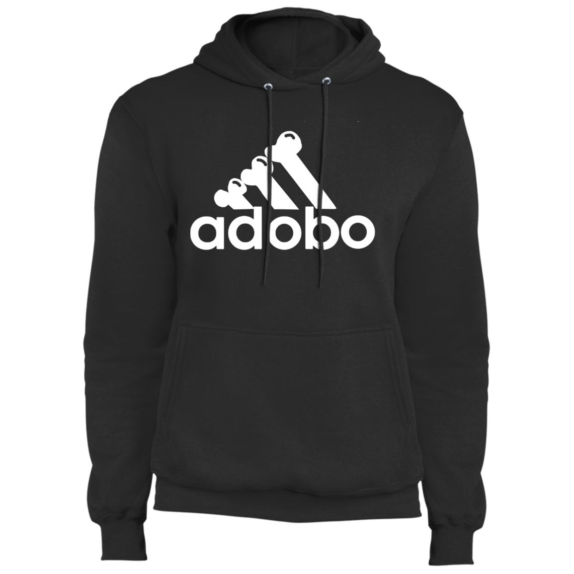 ArtichokeUSA Custom Design. Adobo. Adidas Parody. Fleece Pullover Hoodie