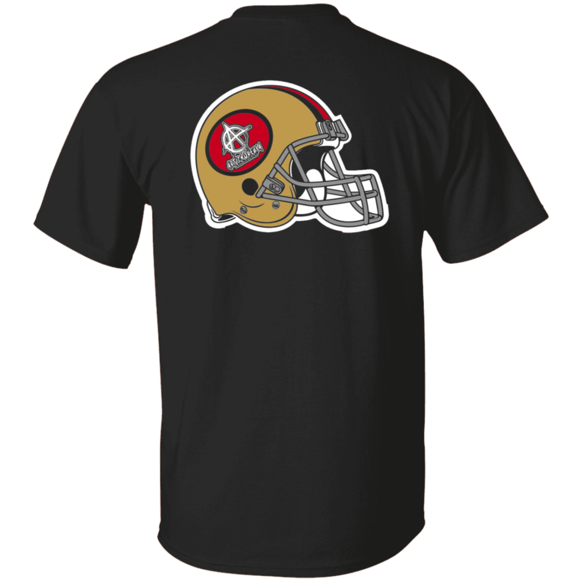 ArtichokeUSA Custom Design #50. 9ers Love. SF 49ers Fan Art. Let's Make Your Own Custom Team Shirt. Basic 100% Cotton T-Shirt