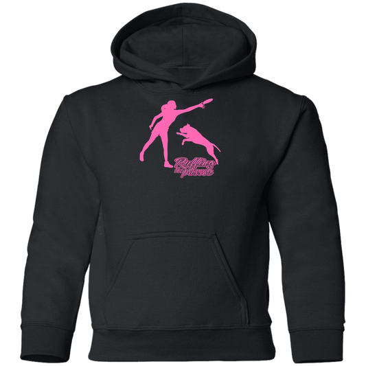 ArtichokeUSA Custom Design. Ruffing the Passer. Pitbull Edition. Female Version. Youth Pullover Hoodie