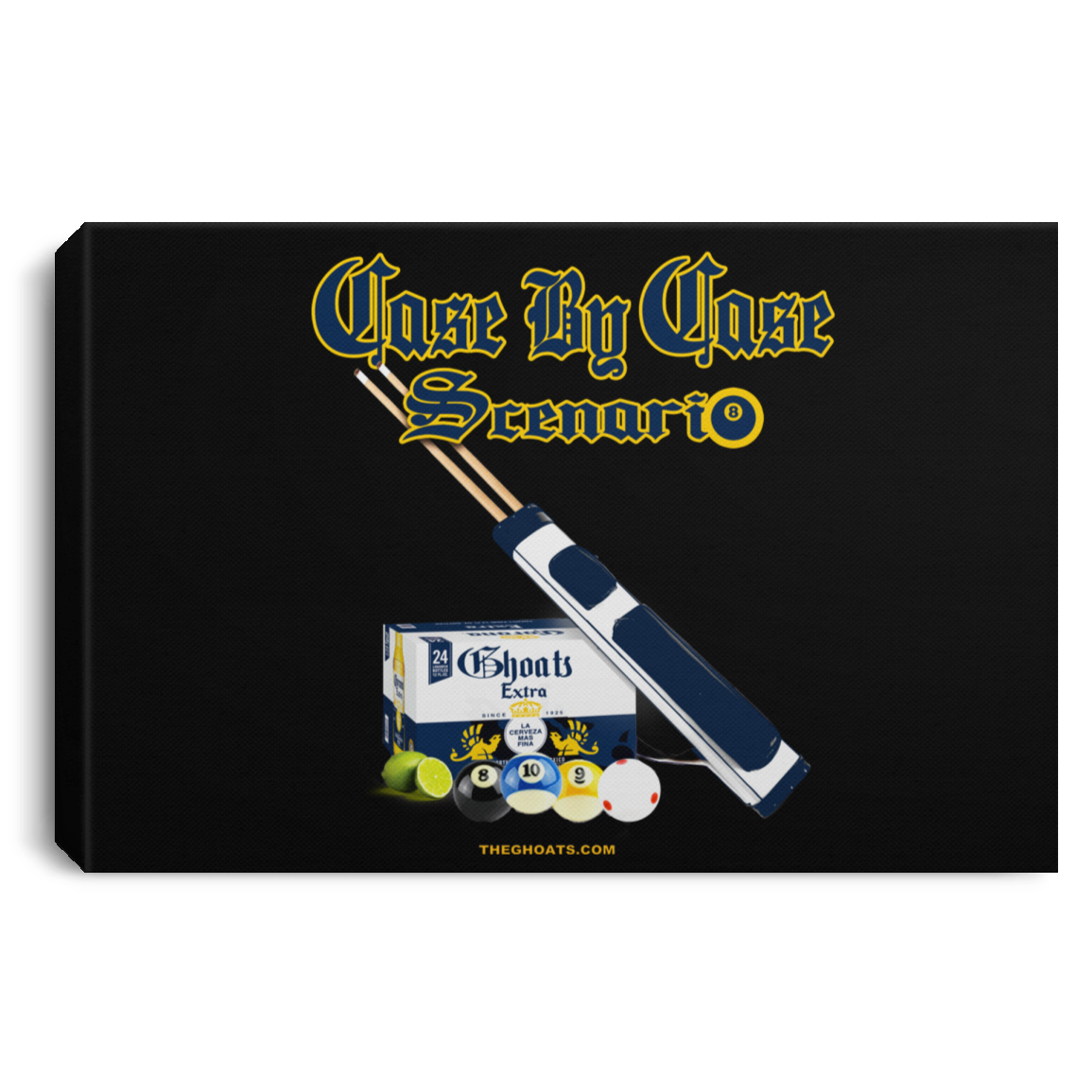 The GHOATS Custom Design. #6 Case by Case Scenario. Landscape Canvas .75in Frame