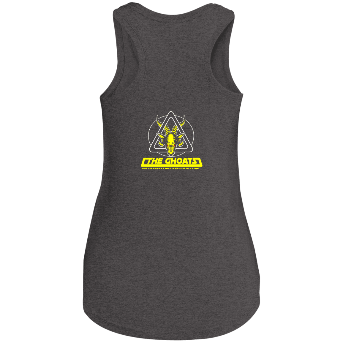 The GHOATS Custom Design. # 39 The Dark Side of Hustling. Ladies' Perfect Tri Racerback Tank