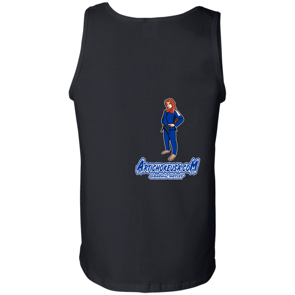 ArtichokeUSA Character and Font design. Let's Create Your Own Team Design Today. Amber. Men's 100% Cotton Tank Top