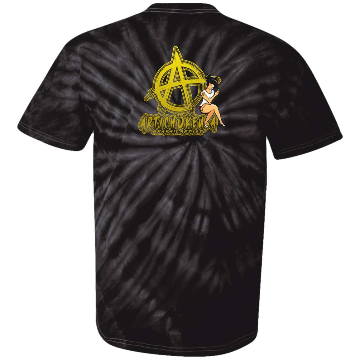 ArtichokeUSA Character and Font Design. Let’s Create Your Own Design Today. Betty. 100% Cotton Tie Dye T-Shirt