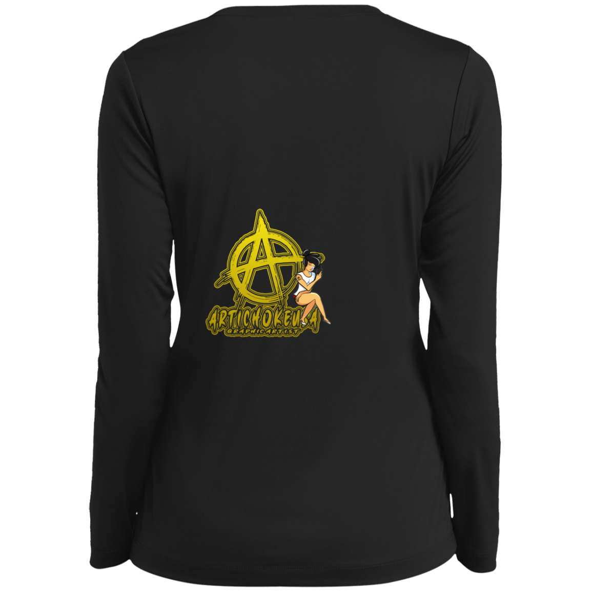 ArtichokeUSA Character and Font Design. Let’s Create Your Own Design Today. Betty. Ladies’ Long Sleeve Performance V-Neck Tee