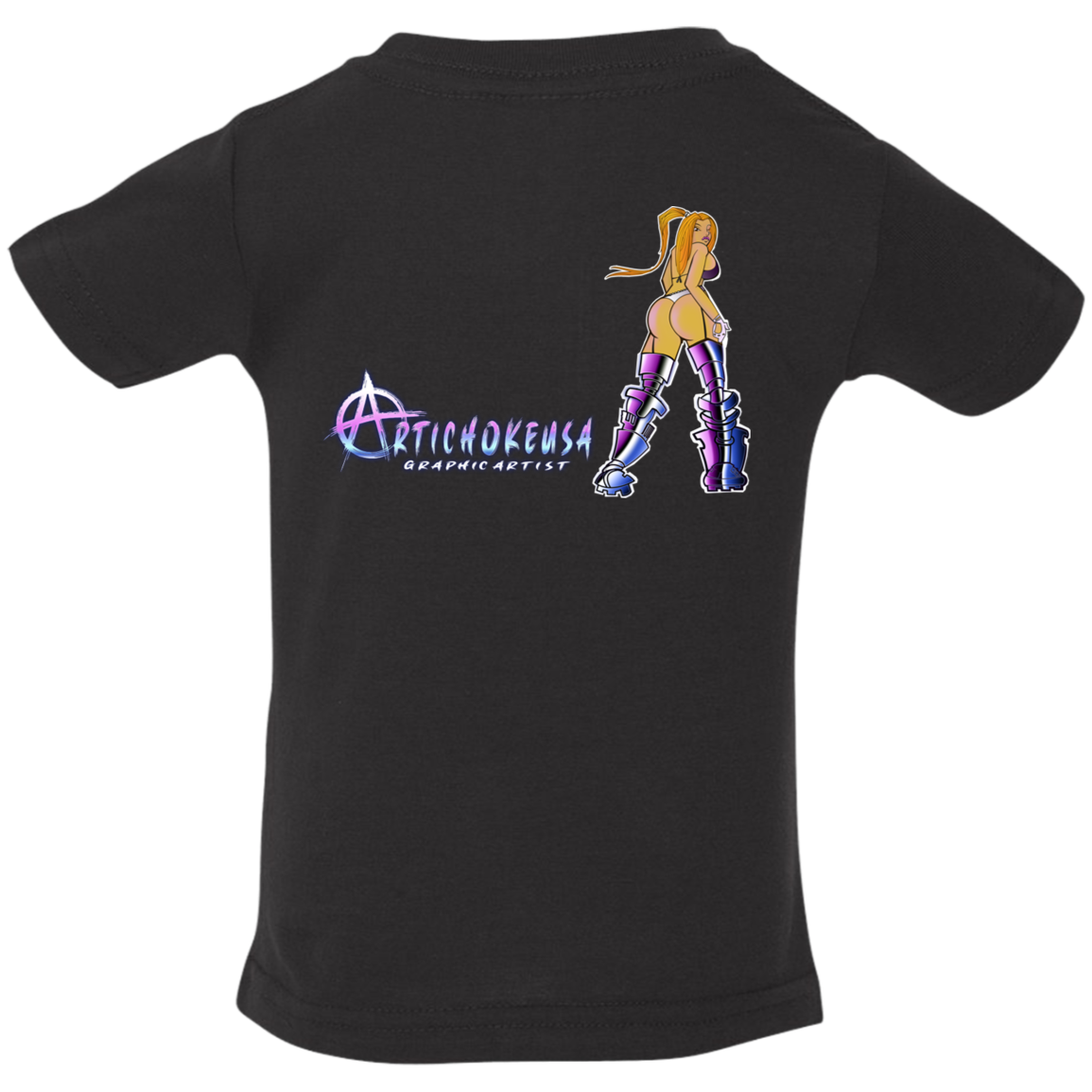 ArtichokeUSA Character and Font design. Let's Create Your Own Team Design Today. Dama de Croma. Infant Jersey T-Shirt