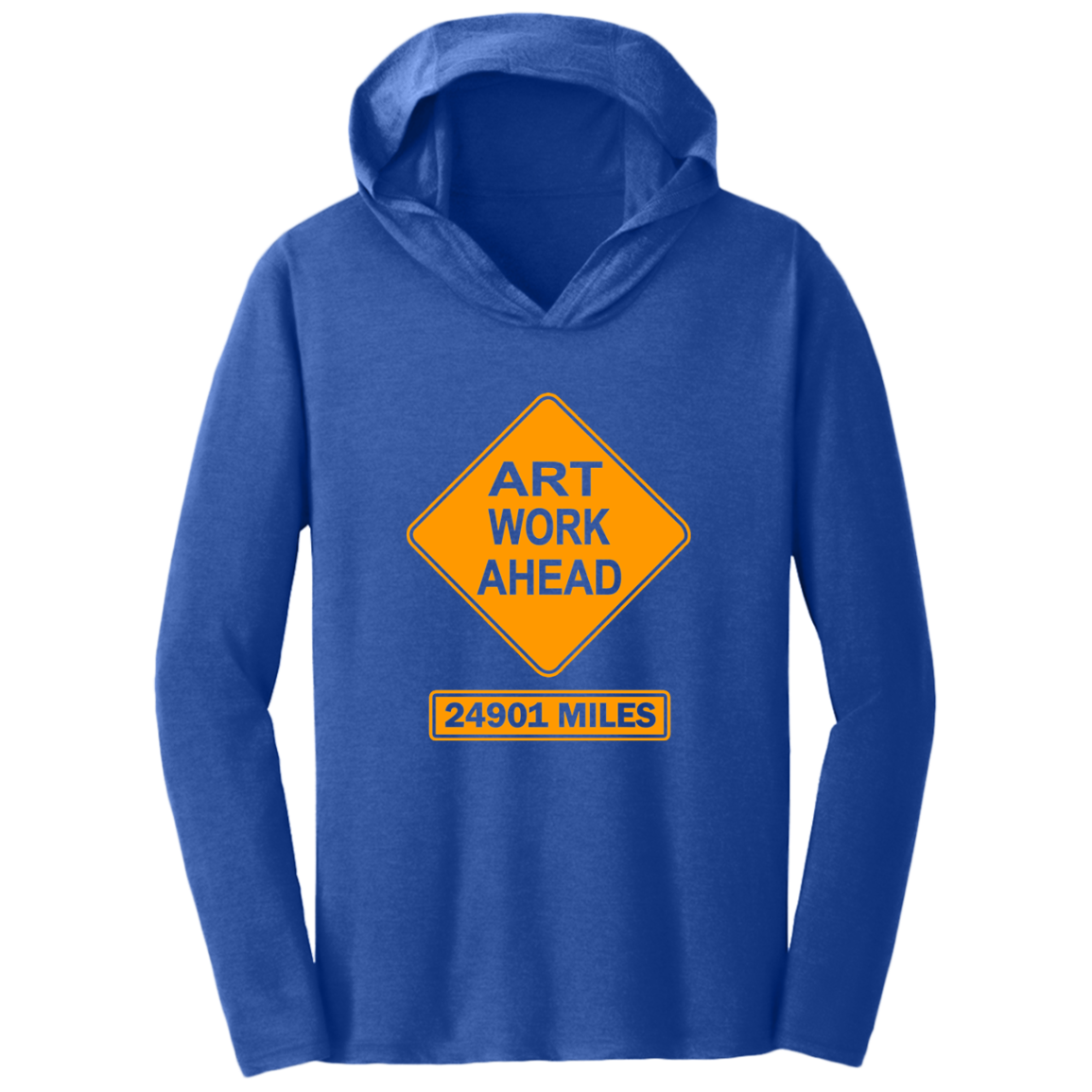 ArtichokeUSA Custom Design. Art Work Ahead. 24,901 Miles (Miles Around the Earth). Triblend T-Shirt Hoodie
