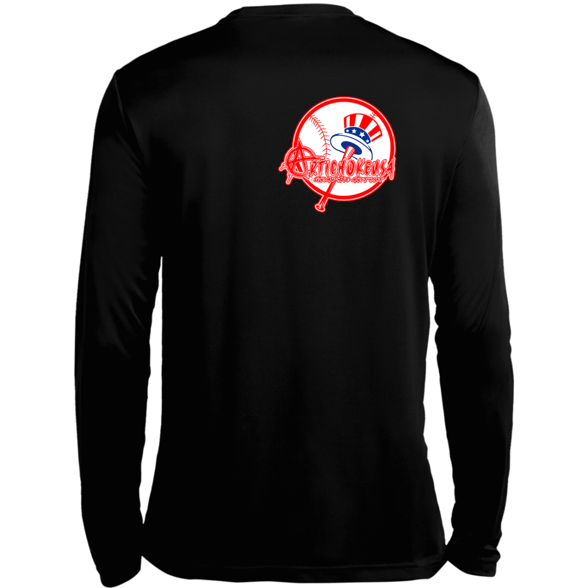 ArtichokeUSA Character and Font Design. Let’s Create Your Own Design Today. Brooklyn. Long Sleeve Moisture-Wicking Tee