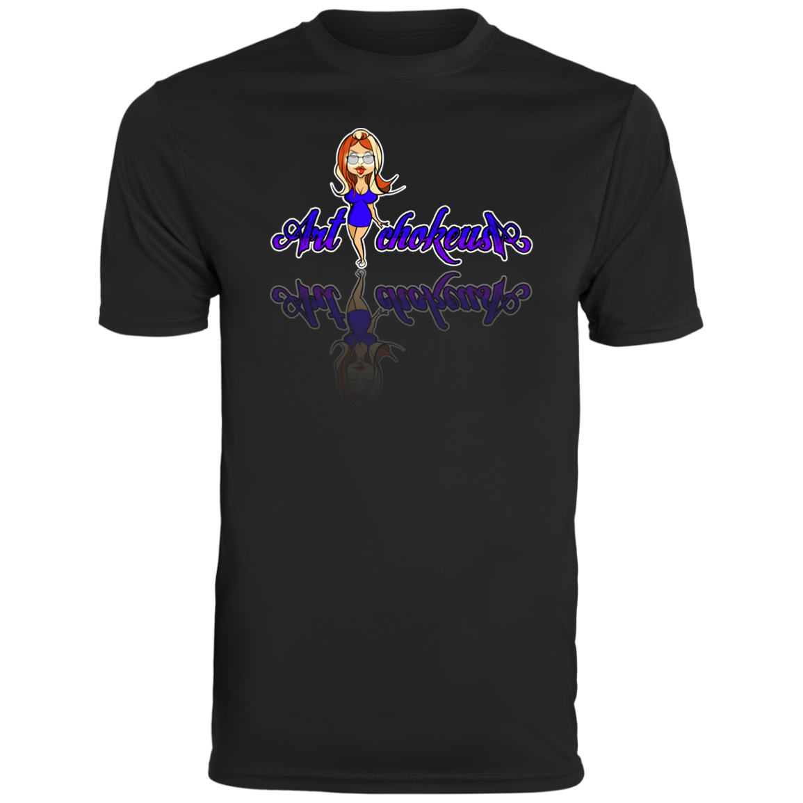 ArtichokeUSA Character and Font Design. Let’s Create Your Own Design Today. Blue Girl. Men's Moisture-Wicking Tee