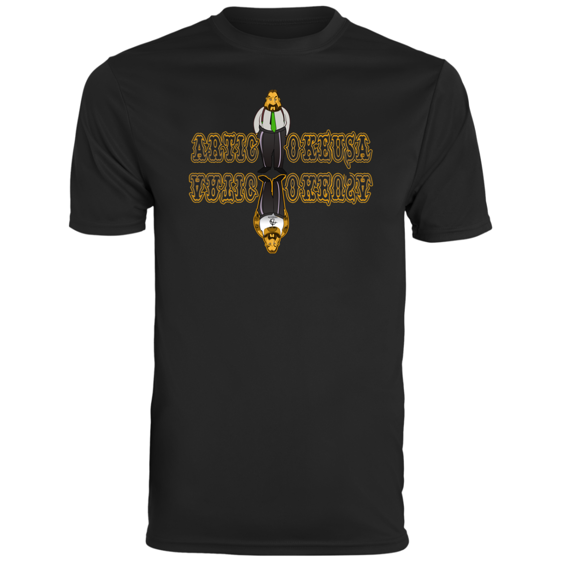 ArtichokeUSA Custom Design. Façade: (Noun) A false appearance that makes someone or something seem more pleasant or better than they really are. Men's Moisture-Wicking Tee