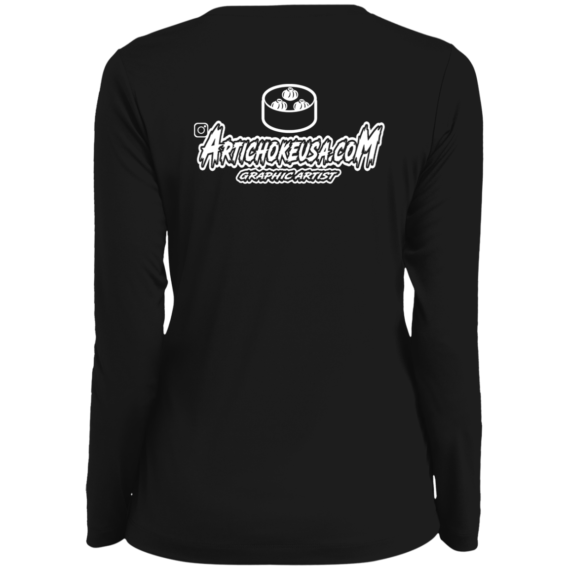 ArtichokeUSA Custom Design. WIN SUM. LOSE SUM. DIM SUM. Ladies' Moisture-Wicking Long Sleeve V-Neck Tee