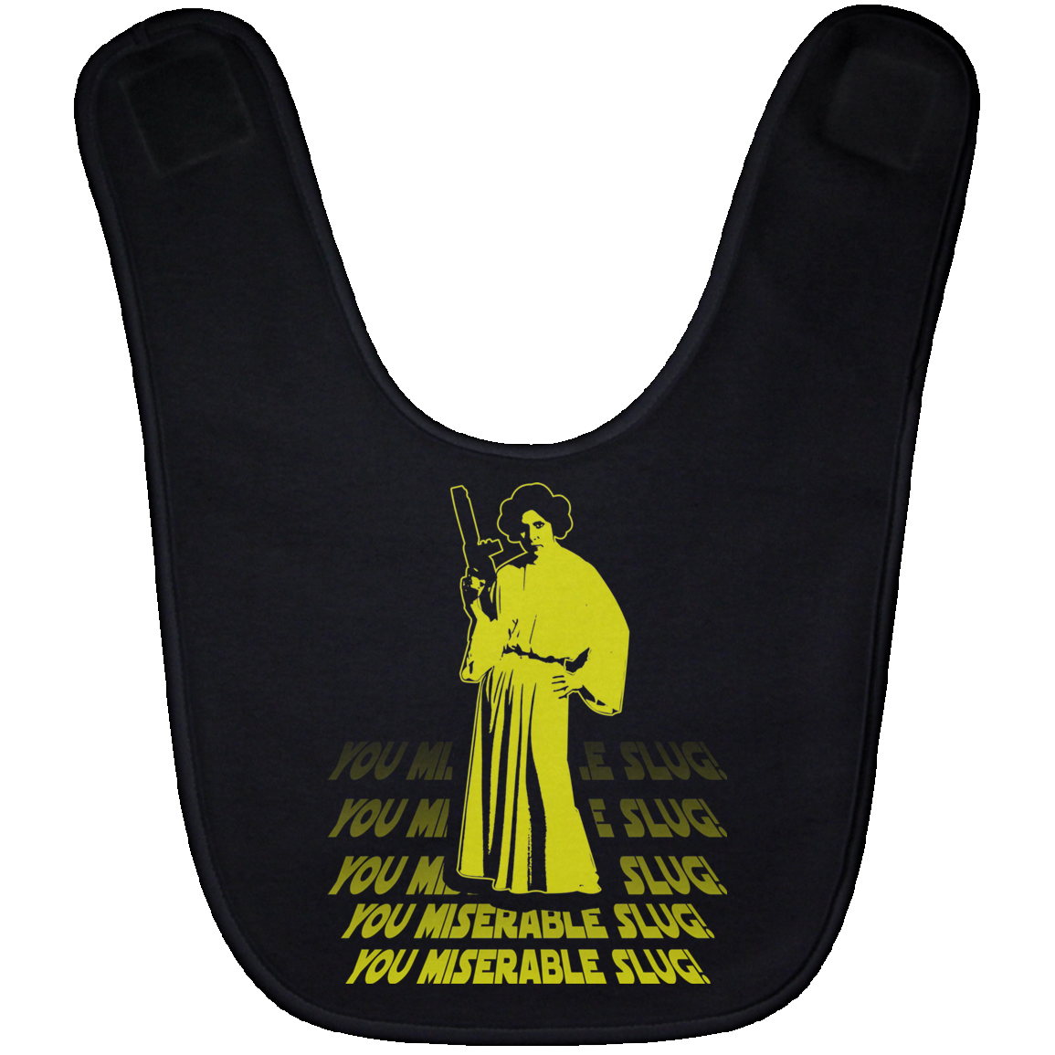 ArtichokeUSA Custom Design. You Miserable Slug. Carrie Fisher Tribute. Star Wars / Blues Brothers Fan Art. Baby Bib