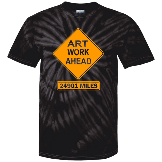 ArtichokeUSA Custom Design. Art Work Ahead. 24,901 Miles (Miles Around the Earth). Youth Tie Dye T-Shirt