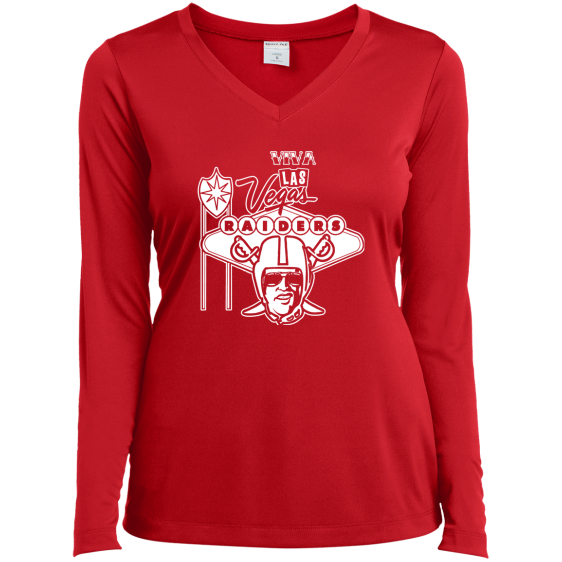ArtichokeUSA Custom Design. Las Vegas Raiders. Las Vegas / Elvis Presley Parody Fan Art. Let's Create Your Own Team Design Today. Ladies’ Long Sleeve Performance V-Neck Tee