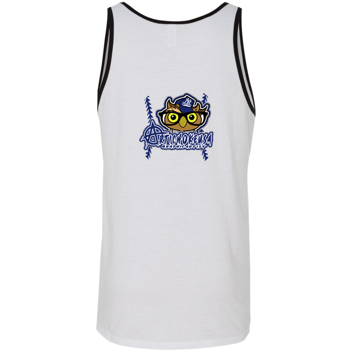 ArtichokeUSA Character and Font design. New York Owl. NY Yankees Fan Art. Let's Create Your Own Team Design Today. Unisex Tank