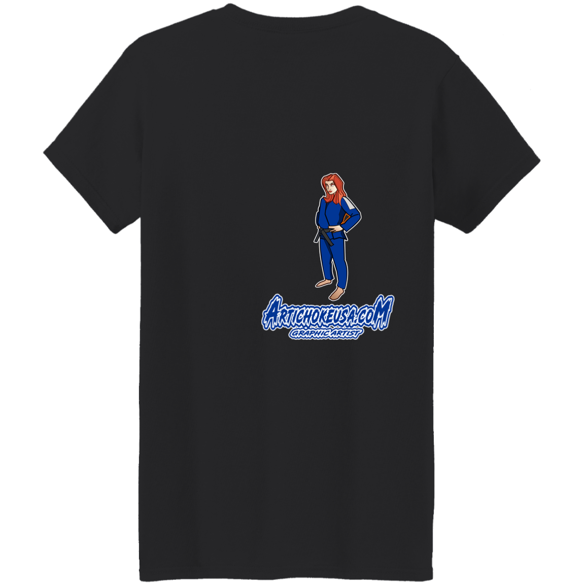 ArtichokeUSA Character and Font design. Let's Create Your Own Team Design Today. Amber. Ladies' 5.3 oz. T-Shirt