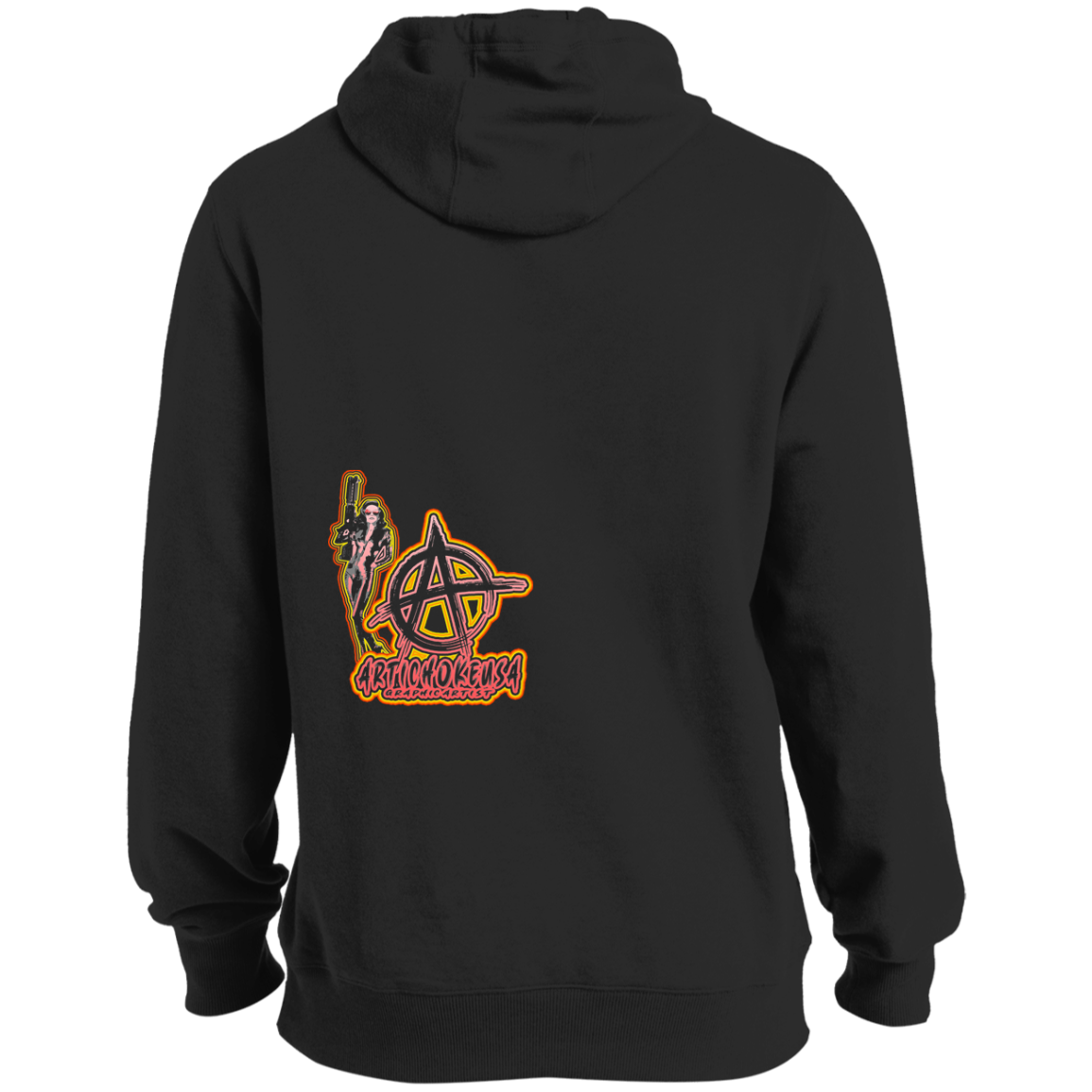 ArtichokeUSA Character and Font design. Let's Create Your Own Team Design Today. Mary Boom Boom. Tall Pullover Hoodie