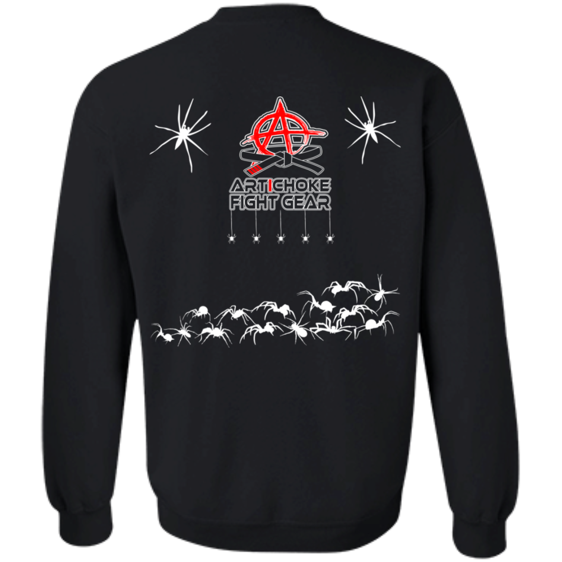 Artichoke Fight Gear Custom Design #1. Arachnophobia. Spider Guard. It's A Jiu Jitsu Thing. Crewneck Sweatshirt
