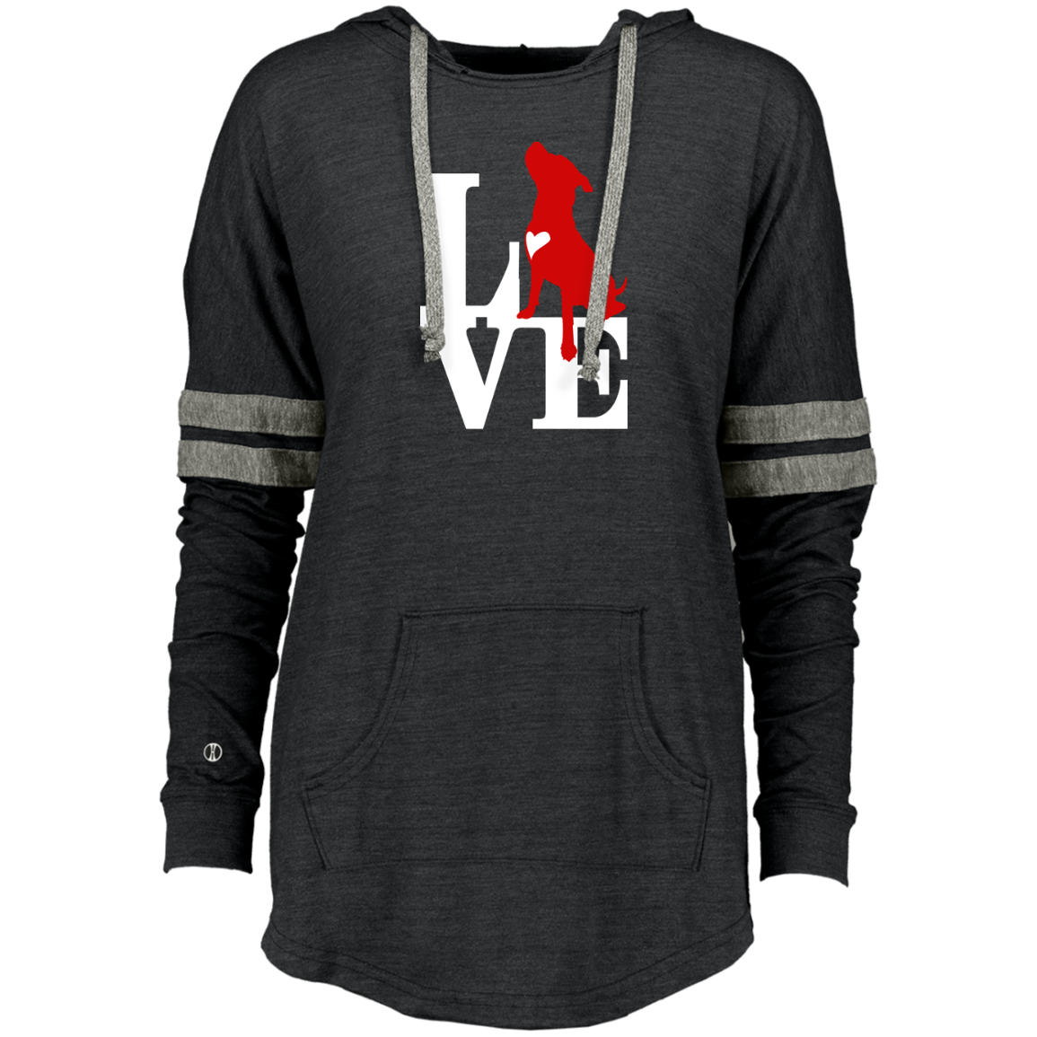 ArtichokeUSA Custom Design. Pitbull Love. Ladies' Hooded Low Key Pullover