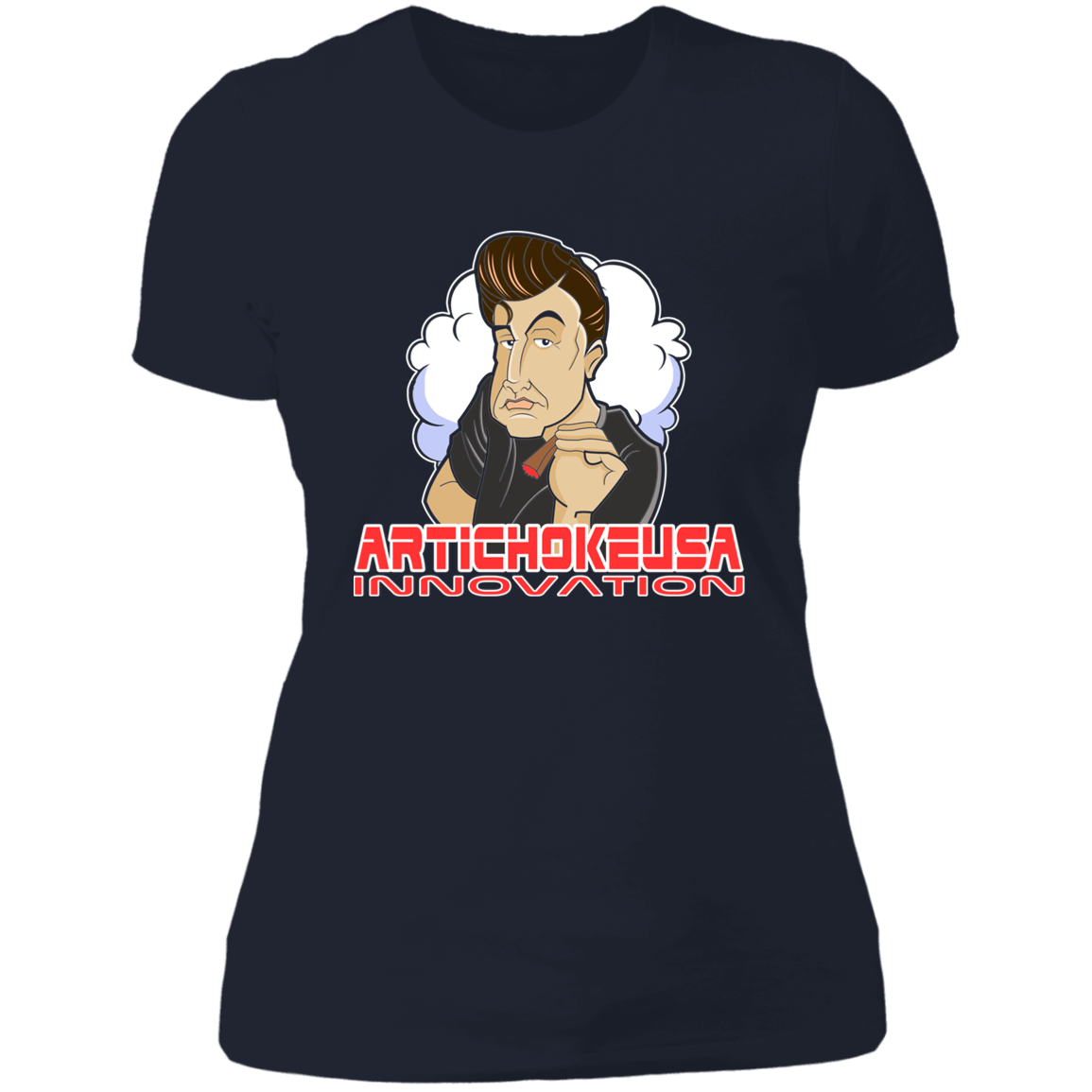 ArtichokeUSA Custom Design. Innovation. Elon Musk Parody Fan Art. Ladies' Boyfriend T-Shirt