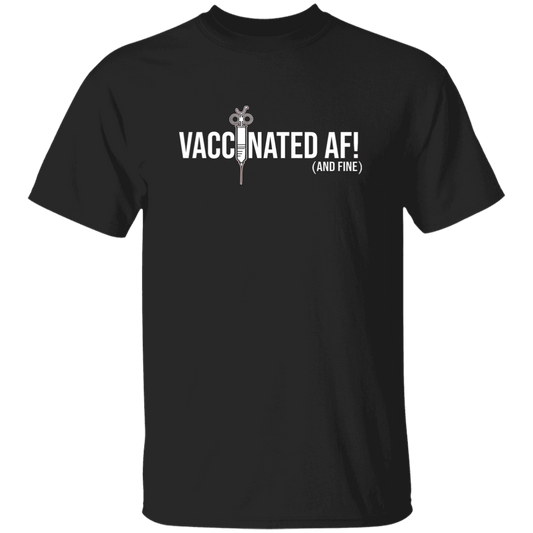 ArtichokeUSA Custom Design. Vaccinated AF (and fine). Youth 5.3 oz 100% Cotton T-Shirt
