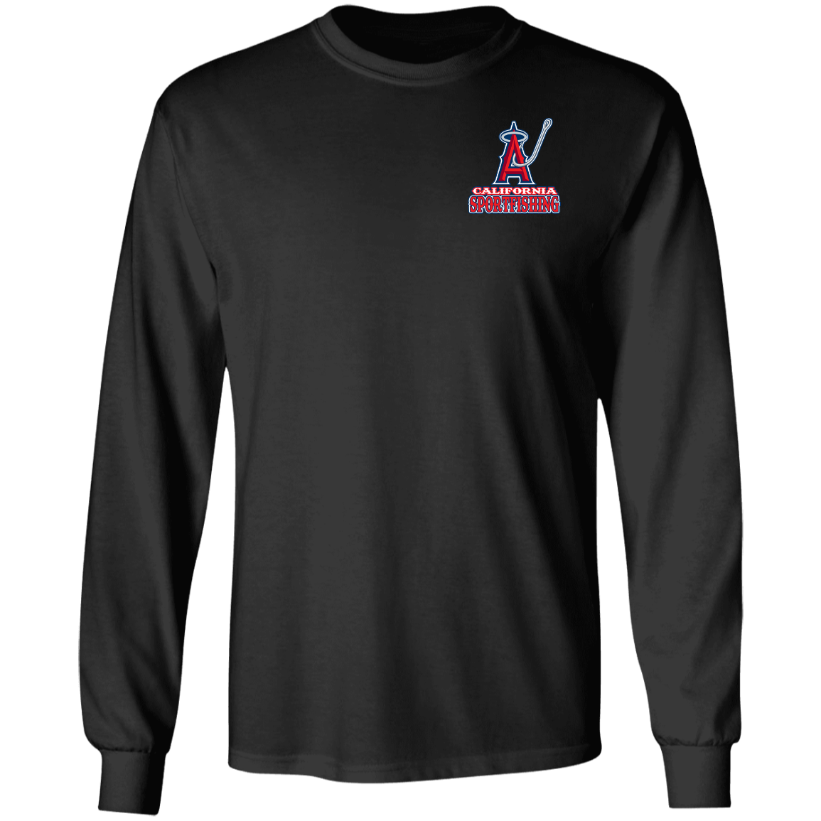ArtichokeUSA Custom Design. Anglers. Southern California Sports Fishing. Los Angeles Angels Parody. 100% Cotton Long Sleeve T-Shirt