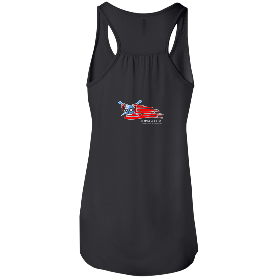 OPG Custom Design #12. American Golfer. Female Edition. Flowy Racerback Tank